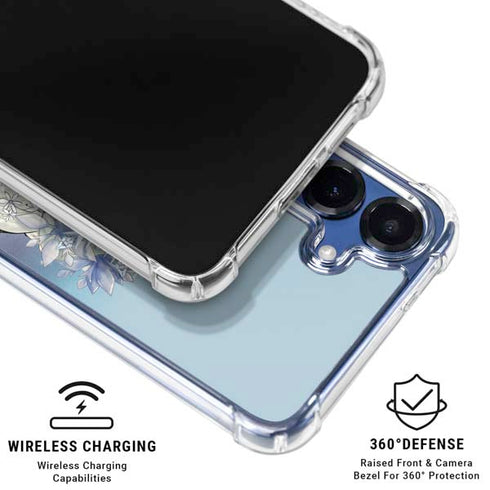 Disney Frozen Elsa Side Portrait Art Galaxy S25 Clear Case